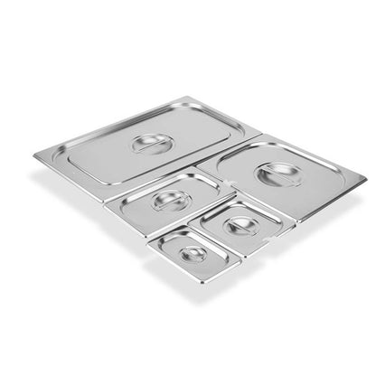 SOGA 2X Gastronorm GN Pan Lid Full Size 1/1 Stainless Steel Tray Top Cover • LUZ-GP5501-JLID1F-X2