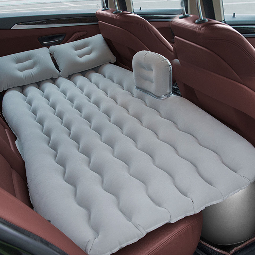 SOGA Grey Ripple Inflatable Car Mattress Portable Camping Air Bed Travel Sleeping Kit Essentials • LUZ-CarMat006