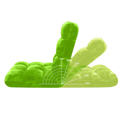 SOGA Floor Recliner Folding Lounge Sofa Futon Couch Folding Chair Cushion Green • LUZ-LoungeChairGreen