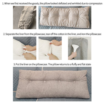 SOGA 4X 180cm Dark Grey Triangular Wedge Bed Pillow Headboard Backrest Bedside Tatami Cushion Home Decor • LUZ-PillowFab180GreyX4