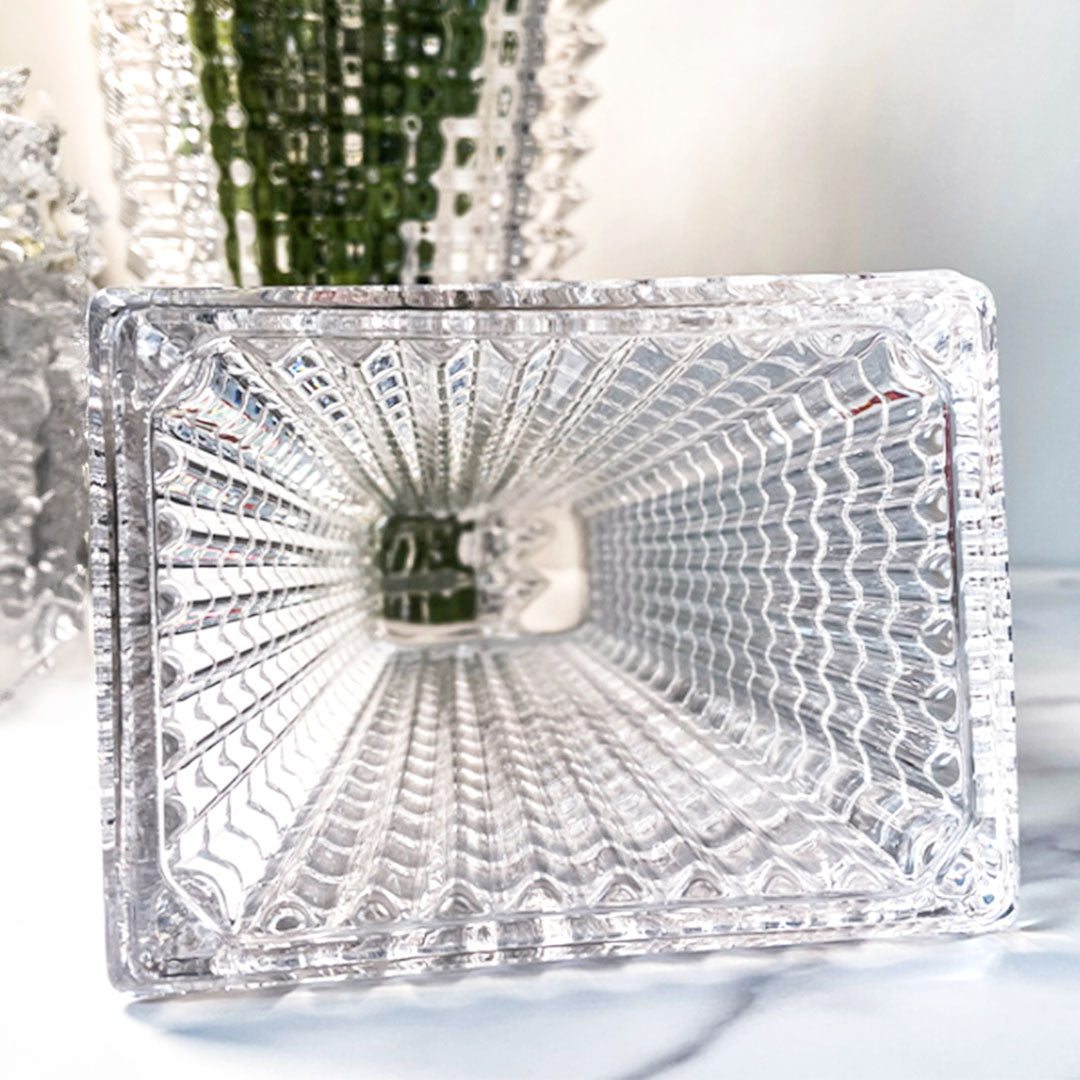SOGA 22.5cm Handcrafted Clear Glass Vase, Classic Design for Home Decor • LUZ-GVase225Clear