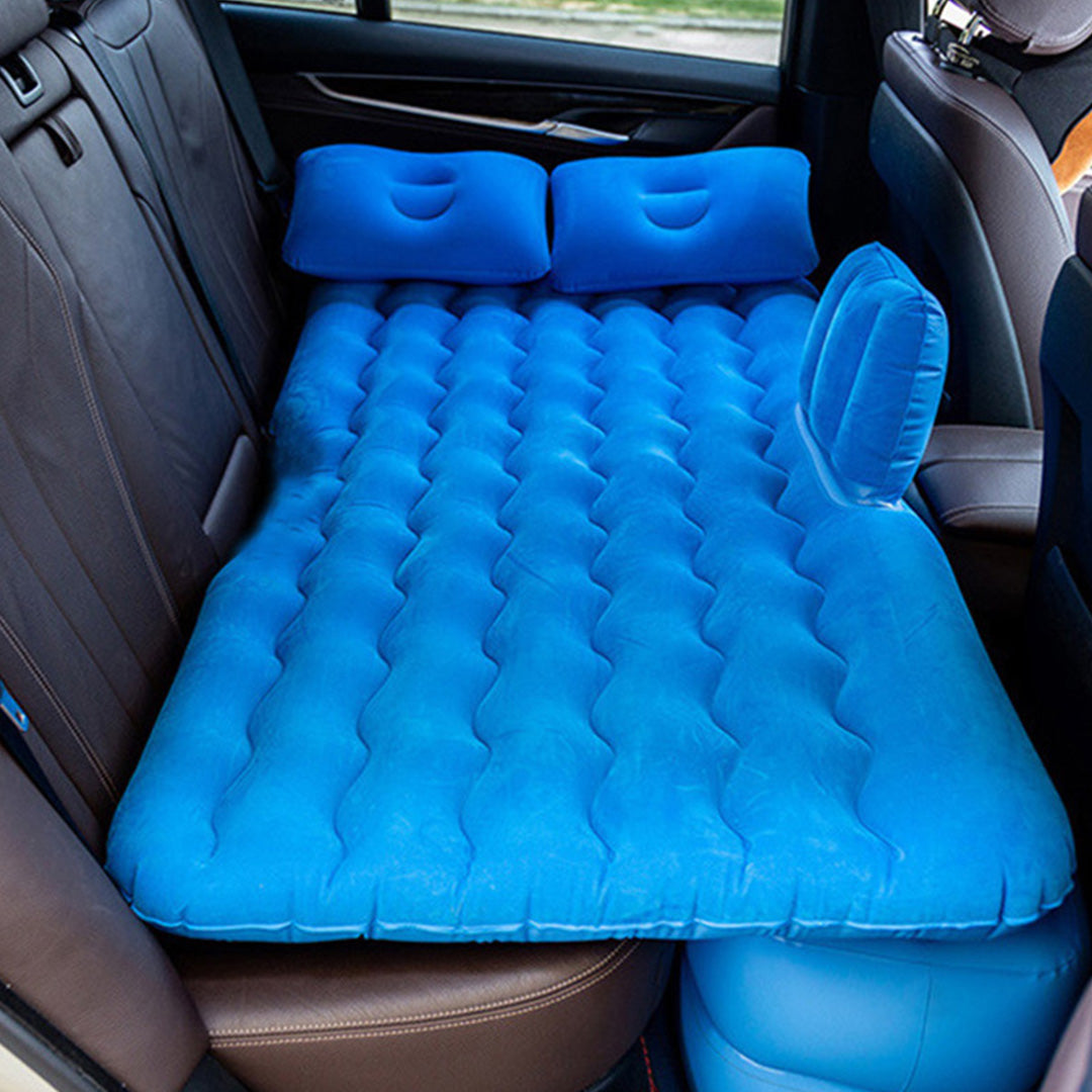 SOGA 2X Blue Ripple Inflatable Car Mattress Portable Camping Air Bed Travel Sleeping Kit Essentials • LUZ-CarMat008X2