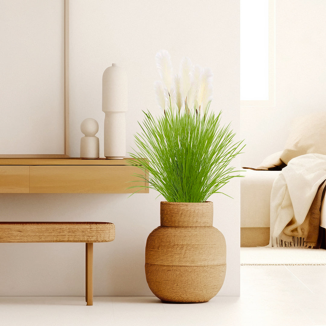 SOGA 2X 137cm Potted Tall Silk Fake Pampas Grass, Artificial Plants Reed Greenery Flowers, Home Decor • LUZ-APlantFH60211X2