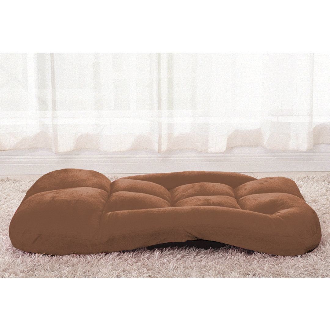 SOGA 4X Foldable Lounge Cushion Adjustable Floor Lazy Recliner Chair with Armrest Coffee • LUZ-LoungeKidCoffeeX4