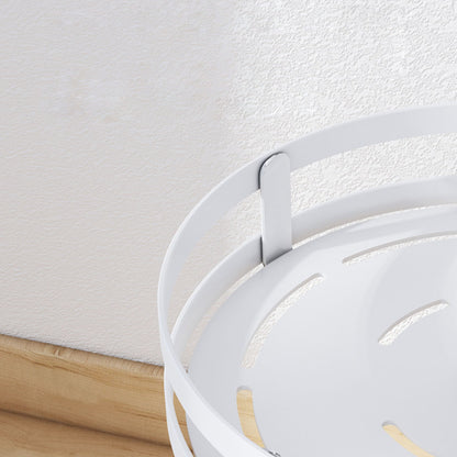 SOGA 2X 3 Tier Steel White Round Rotating Multi-Function Kitchen Portable Storage Spice Seasoning Kitchen Countertop Organiser Shelf • LUZ-KitchenXY051WHTX2