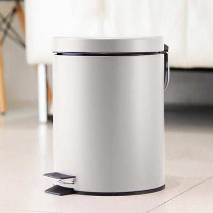 SOGA 4X 12L Foot Pedal Stainless Steel Rubbish Recycling Garbage Waste Trash Bin Round White • LUZ-RubbishBinRound12LWhiteX4
