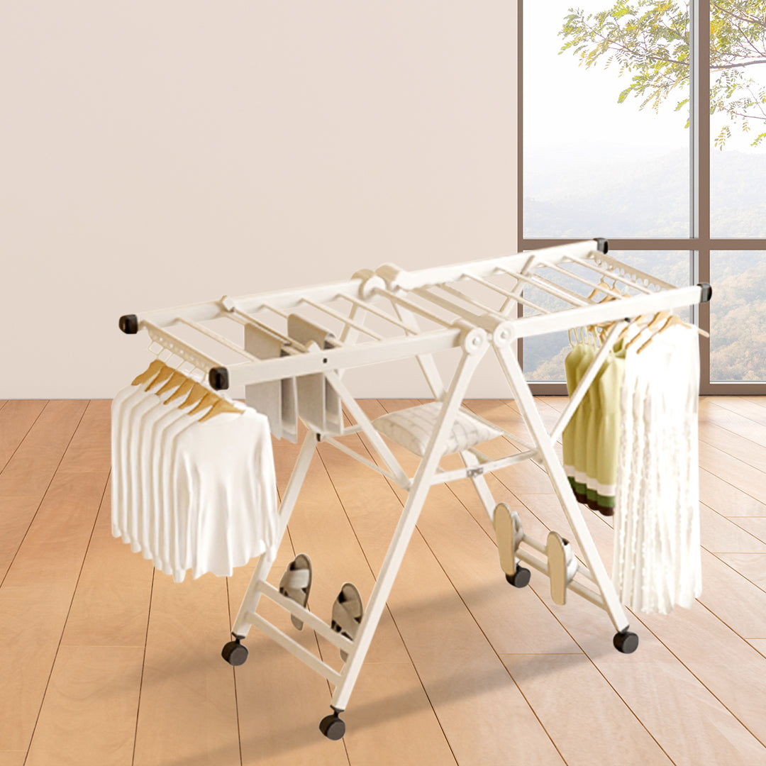 SOGA 160cm Portable Wing Shape Clothes Drying Rack Foldable Space-Saving Laundry Holder • LUZ-BSYXYJ16012