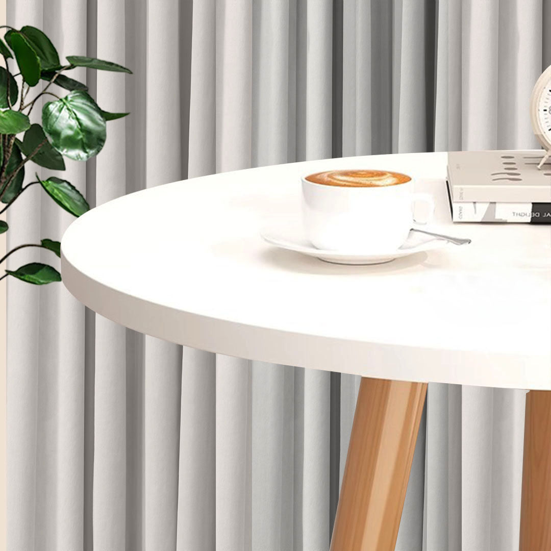 SOGA 60x60cm White Small Side Coffee Table Living Room Balcony Home Décor Style • LUZ-TableTea20X2