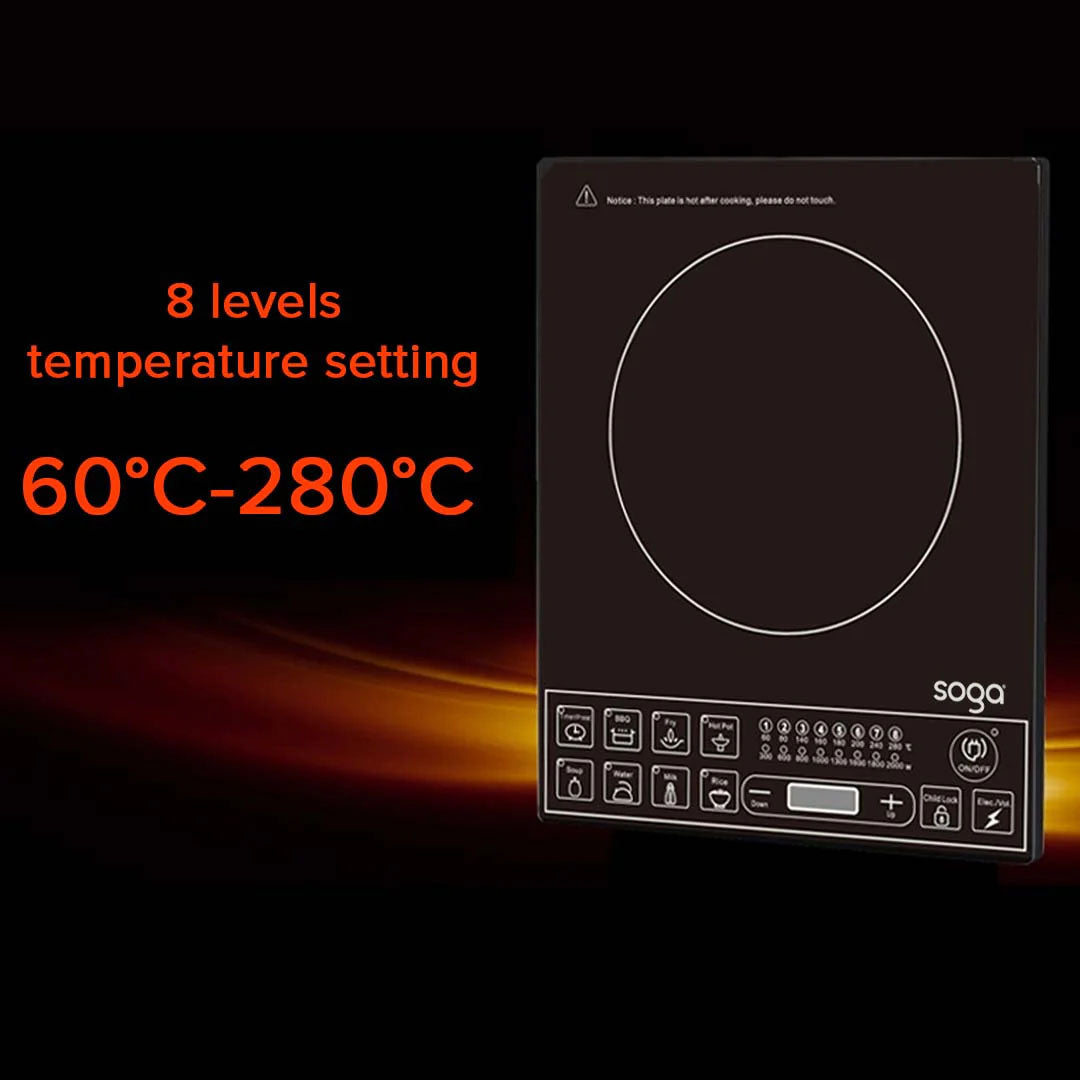 SOGA Dual Burners Cooktop Stove, 17L Stainless Steel Stockpot 28cm and 30cm Induction Casserole • LUZ-ECooktDBL-StockPot17L-CASL4227