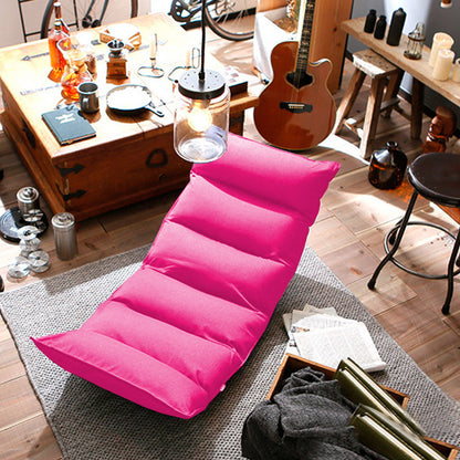 SOGA Foldable Tatami Floor Sofa Bed Meditation Lounge Chair Recliner Lazy Couch Pink • LUZ-LoungeLeatherPink
