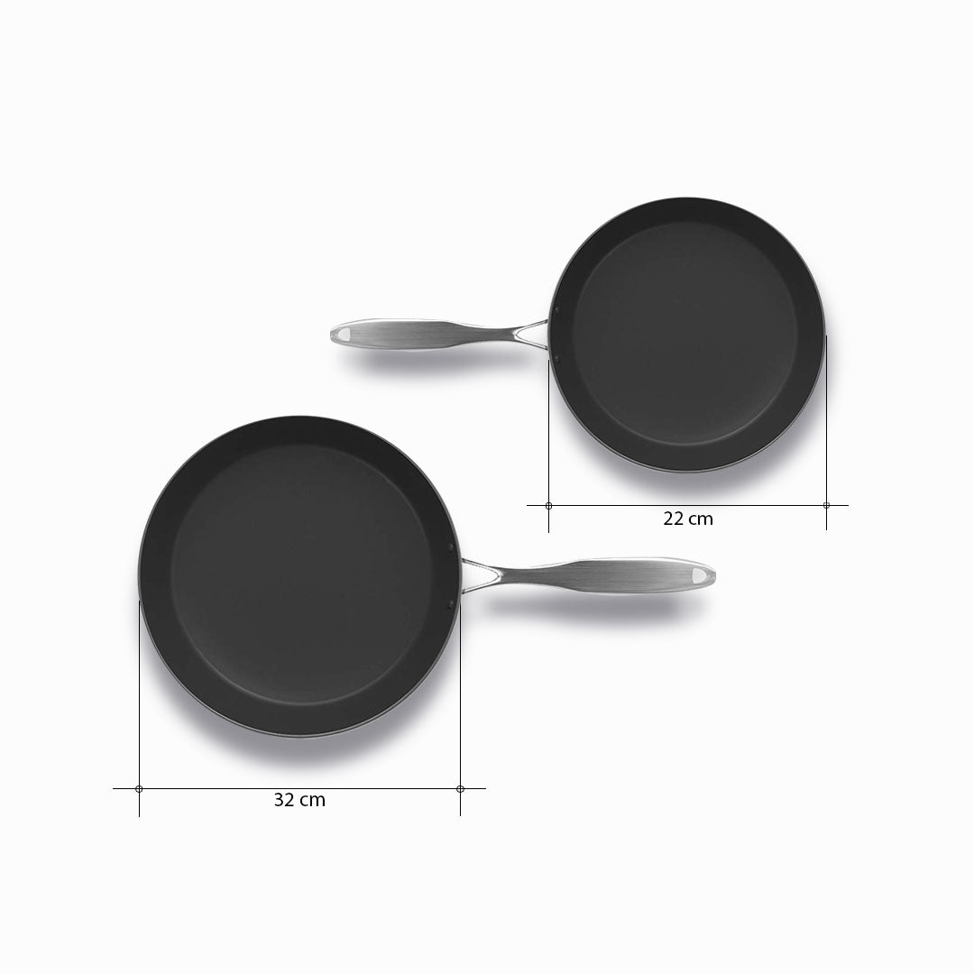 SOGA Stainless Steel Fry Pan 22cm 32cm Frying Pan Induction Non Stick Interior • LUZ-FryPanNS2869-2874