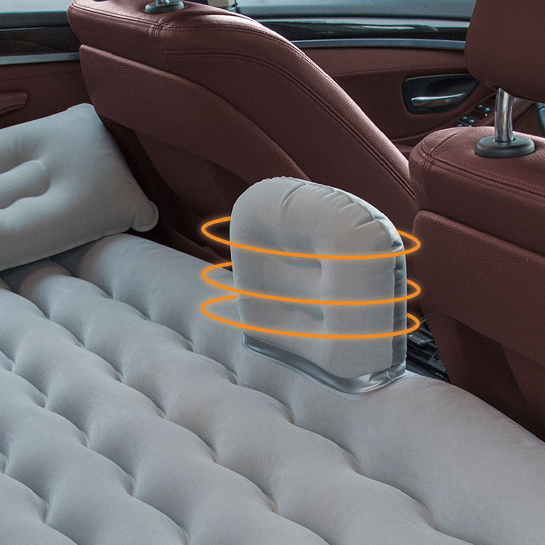 SOGA Grey Ripple Inflatable Car Mattress Portable Camping Air Bed Travel Sleeping Kit Essentials • LUZ-CarMat006
