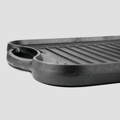 SOGA 2X 50.8cm Cast Iron Ridged Griddle Hot Plate Grill Pan BBQ Stovetop • LUZ-ZPai009X2