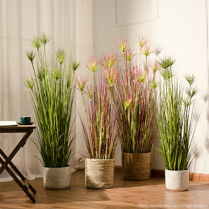 SOGA 120cm Purple-Red Artificial Indoor Potted Papyrus Plant Tree Fake Simulation Decorative • LUZ-APlantFH60152