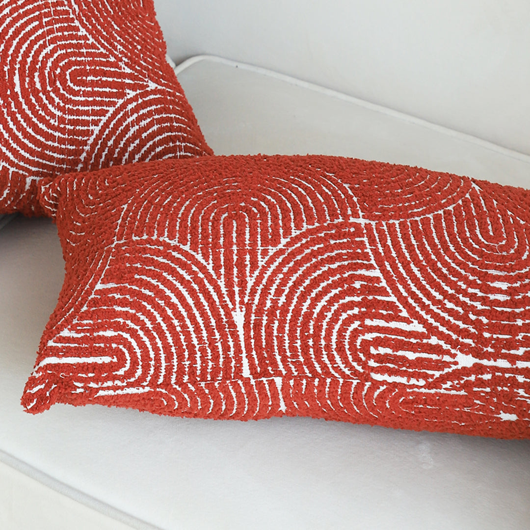 SOGA 35cm Throw Pillow Burgundy Cinnabar Perfect Burnt Indoor and Outdoor Corded for Home Decor • LUZ-FrenchCushion315