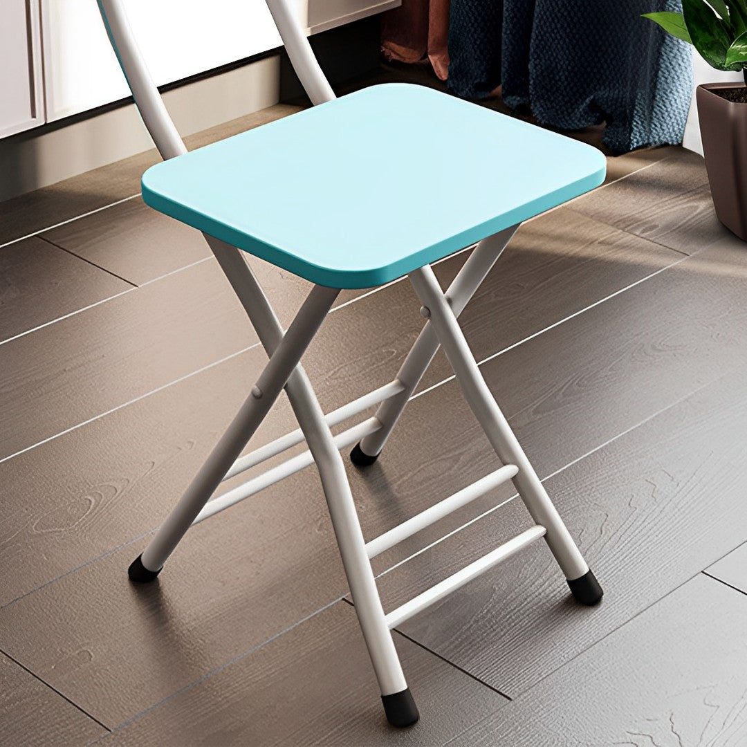 SOGA Blue Foldable Chair Space Saving Lightweight Portable Stylish Seat Home Decor Set of 2 • LUZ-ChairAS716
