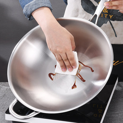 SOGA 18/10 Stainless Steel Fry Pan 36cm Frying Pan Top Grade Skillet with Helper Handle and Lid • LUZ-TRIFPO36