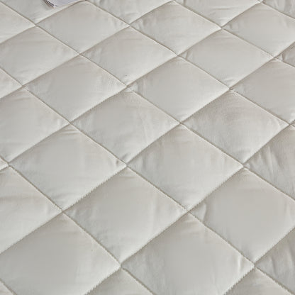 SOGA White 153cm Wide Cross-Hatch Mattress Cover Thick Quilted Stretchable Bed Spread Sheet Protector with Pillow Covers • LUZ-BCover4012