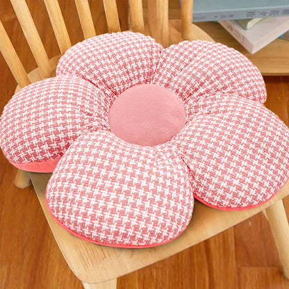 SOGA 2X Pink Flower Cushion Shaped for Floor and Sitting Throw Pillow • LUZ-SCushion098X2