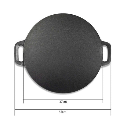 SOGA 2X 42X37cm Cast Iron Induction Crepes Pan Baking Cookie Pancake Pizza Bakeware • LUZ-Zpai005BX2