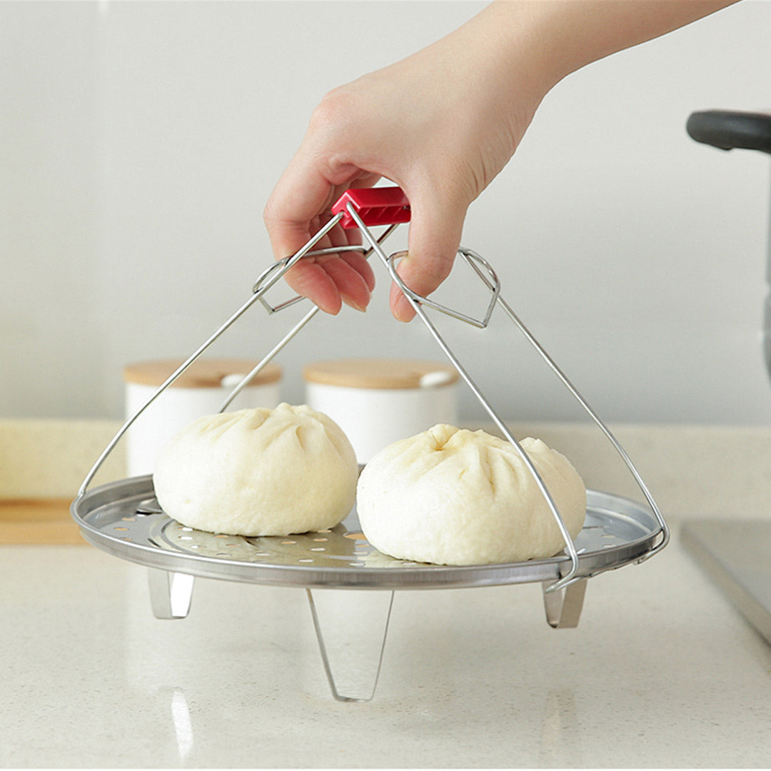 SOGA 2X 28cm Stainless Steel Steamer Insert Stock Pot Steaming Rack Stockpot Tray • LUZ-SS-Rack28CMX2