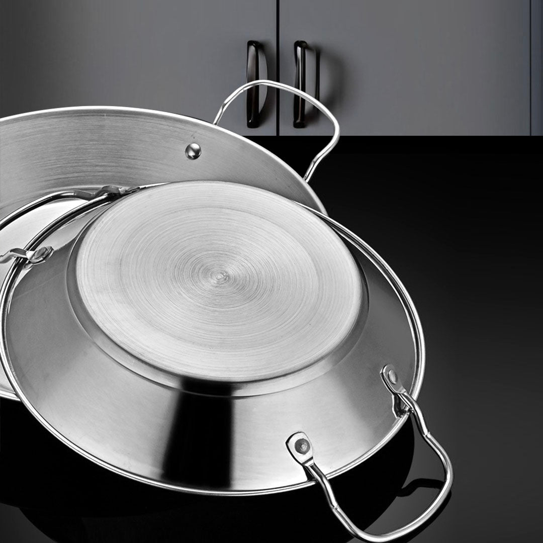 Soga 25cm Signature Dry Pot crafted with 201 Material in Silver Color and for Kitchen Essentials • LUZ-VICSoupPot20