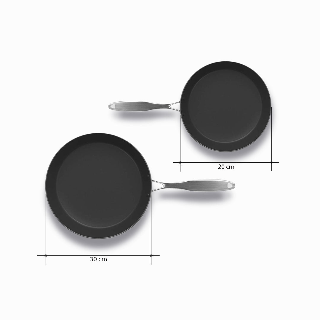 SOGA Stainless Steel Fry Pan 20cm 30cm Frying Pan Induction Non Stick Interior • LUZ-FryPanNS2868-2873