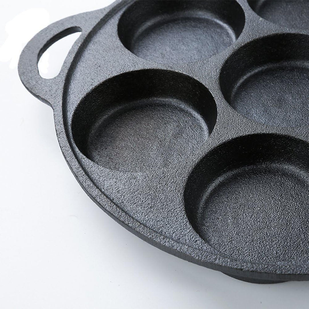SOGA 31.5cm Cast Iron Takoyaki Fry Pan Octopus Balls Maker 7 Hole Cavities Grill Mold • LUZ-ZPai011