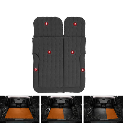 SOGA 2X Black Inflatable Car Boot Mattress Portable Camping Air Bed Travel Sleeping Essentials • LUZ-CarMat013X2