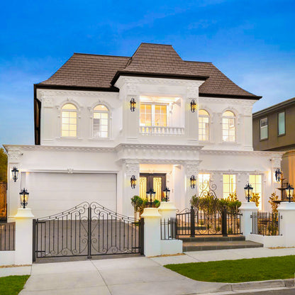 Vintage Lantern 4X 70cm Aluminum & Glass Wall Light Classic Lantern Design Elegant Outdoor Antique Inspired Wall Lamp • LUZ-Lamp58499MedX4