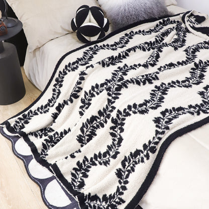 SOGA 2X 130x170cm Throw Blanket Retro Vine Pattern Casual Stylish Cozy • LUZ-Blanket932X2