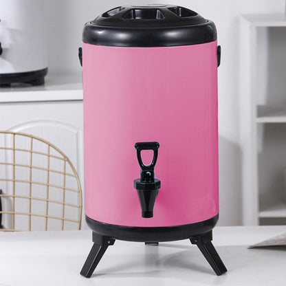 SOGA 18L Stainless Steel Insulated Milk Tea Barrel Hot and Cold Beverage Dispenser Container with Faucet Pink • LUZ-VICDispenser18LPNK