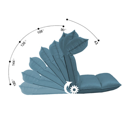 SOGA 2X Green Lounge Recliner Lazy Sofa Bed Tatami Cushion Collapsible Backrest Seat Home Office Decor • LUZ-LoungeC3811X2