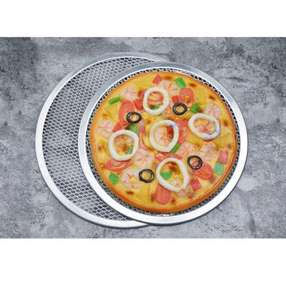 SOGA 12-inch Round Seamless Aluminium Nonstick Commercial Grade Pizza Screen Baking Pan • LUZ-PizzaScreen11707