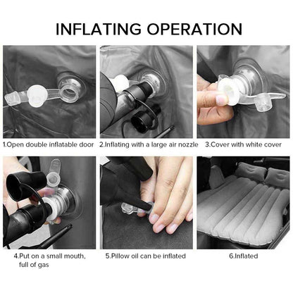 SOGA Portable Camping Car Set Inflatable Air Bed Mattress Storage Organizer Handheld Vacuum Black • LUZ-CarBundleBlack