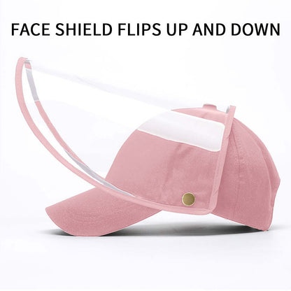 Outdoor Protection Hat Anti-Fog Pollution Dust Protective Cap Full Face HD Shield Cover Kids Pink • LUZ-HatKidsPNK