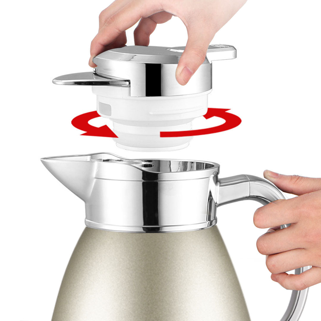 SOGA 1.8LSilver Double-Wall vacuum with 2 layers stainless steel Construction Thermal Flask • LUZ-BottleWKE16