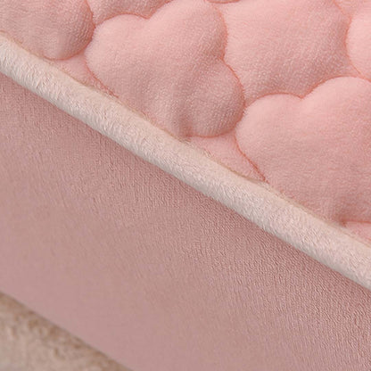 SOGA Pink 153cm Wide Mattress Cover Thick Quilted Fleece Stretchable Clover Design Bed Spread Sheet Protector with Pillow Covers • LUZ-BCover7007