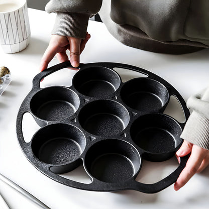 SOGA 2X 32cm Cast Iron Takoyaki Fry Pan Octopus Balls Maker 7 Hole Cavities Grill Mold • LUZ-ZPai014X2