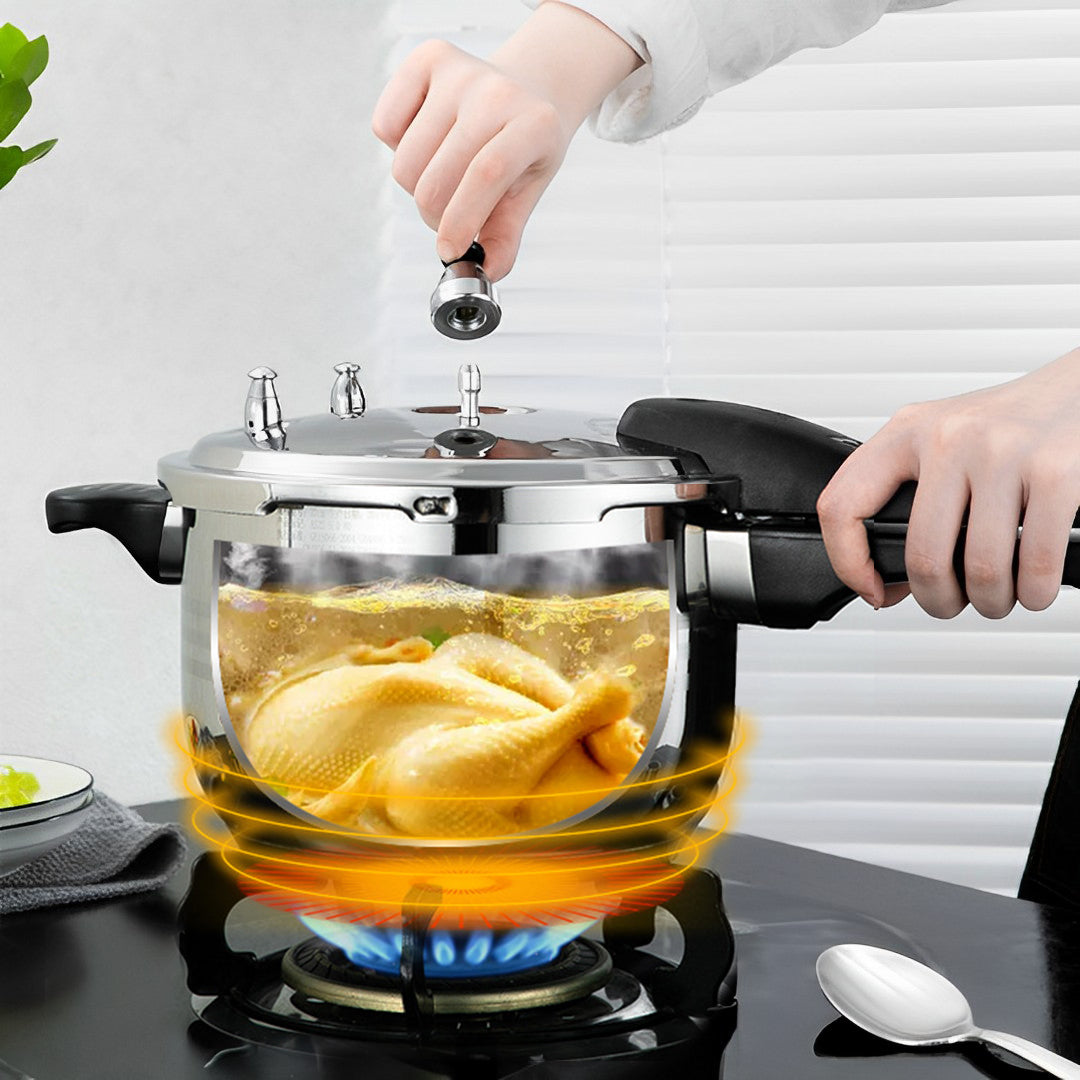2X 4L Commercial Grade Stainless Steel Pressure Cooker • LUZ-StainlessSteelPressureCooker4LX2