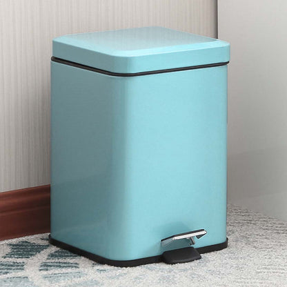 SOGA Foot Pedal Stainless Steel Rubbish Recycling Garbage Waste Trash Bin Square 12L Blue • LUZ-RubbishBinSquare12LBlue