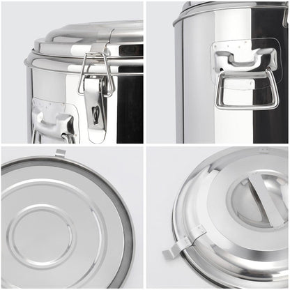 SOGA 2X 22L Stainless Steel Insulated Stock Pot Hot & Cold Beverage Container • LUZ-InsulatedPot3202X2