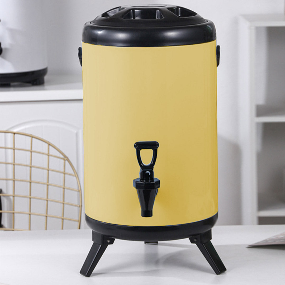SOGA 18L Stainless Steel Insulated Milk Tea Barrel Hot and Cold Beverage Dispenser Container with Faucet Yellow • LUZ-VICDispenser18LYEL