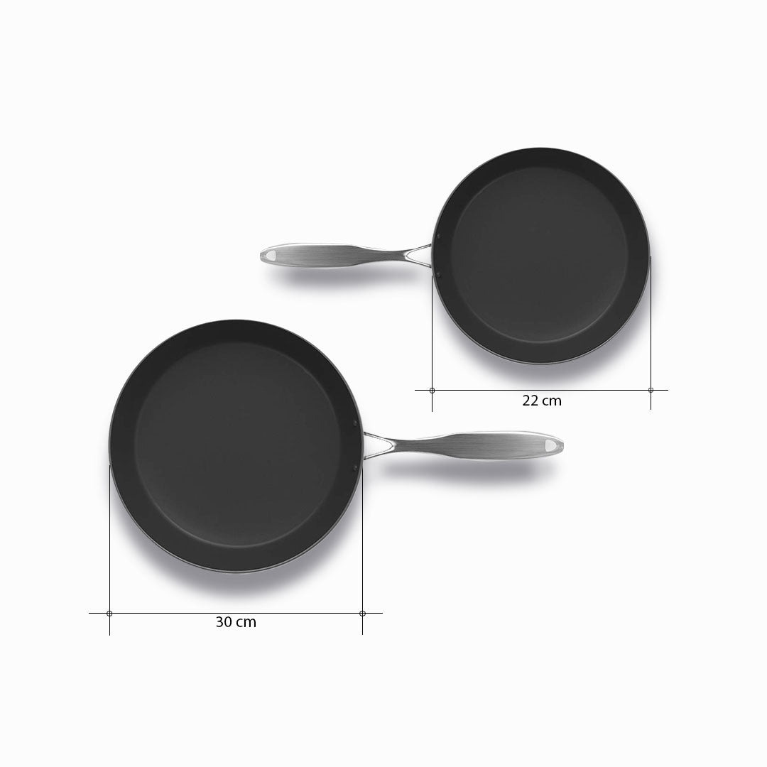 SOGA Stainless Steel Fry Pan 22cm 30cm Frying Pan Skillet Induction Non Stick Interior FryPan • LUZ-FryPanNS2869-2873