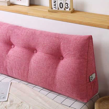 SOGA 2X 150cm Pink Triangular Wedge Bed Pillow Headboard Backrest Bedside Tatami Cushion Home Decor • LUZ-PillowFab150RedX2