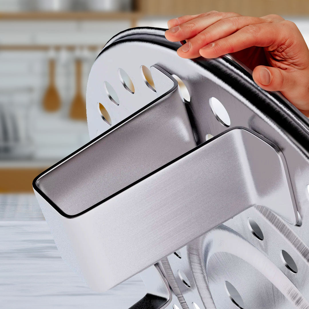 SOGA 21L Stainless Steel Stock Pot with Two Steamer Rack Insert Stockpot Tray • LUZ-StockPot30CM-2XRack28CM