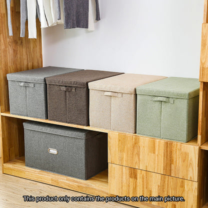 SOGA Coffee Small Foldable Canvas Storage Box Cube Clothes Basket Organiser Home Decorative Box • LUZ-SBox009