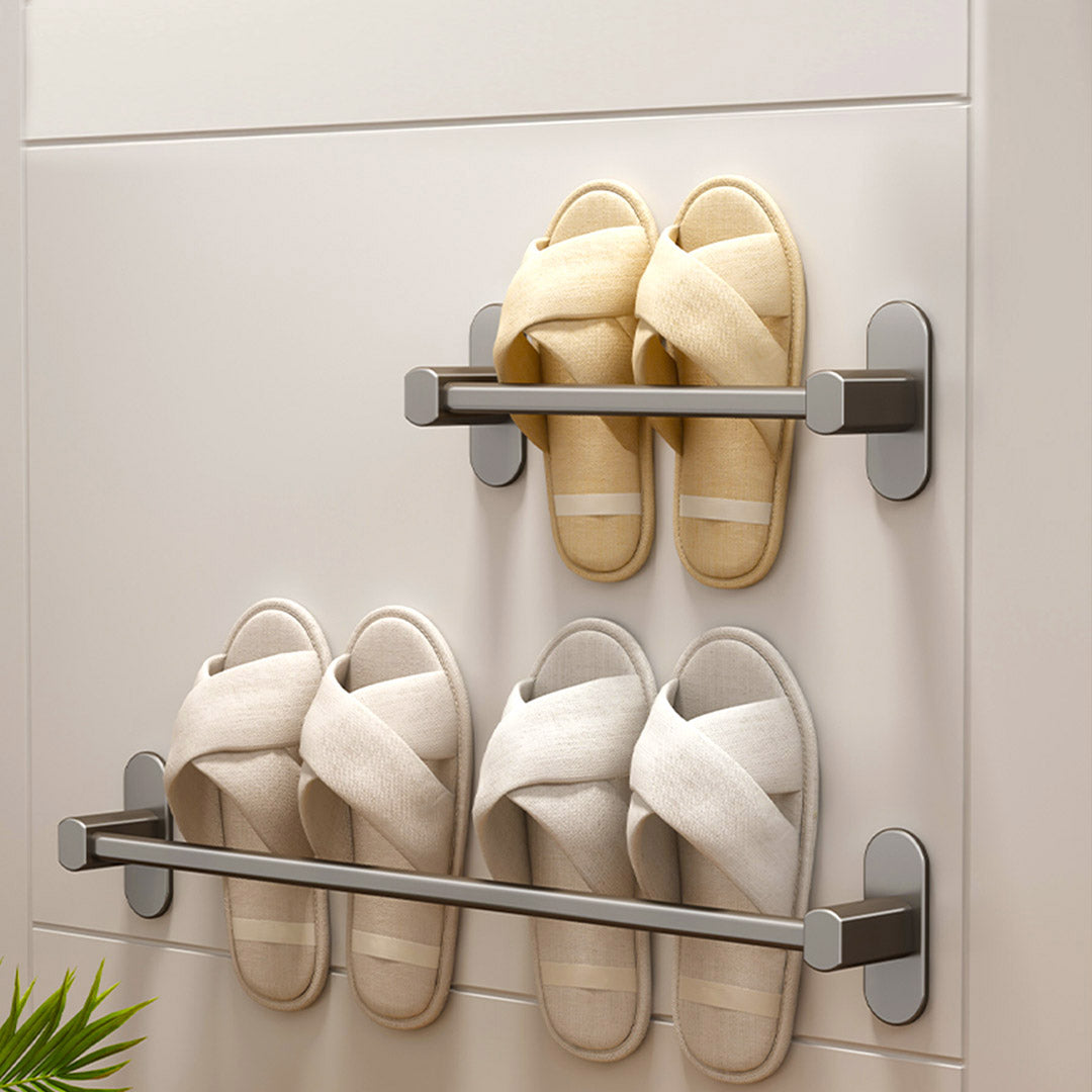 SOGA 2X 29cm Wall-Mounted Slipper Organiser Adhesive Storage Space-Saving Wall Rack LUZ-TAN1040X2