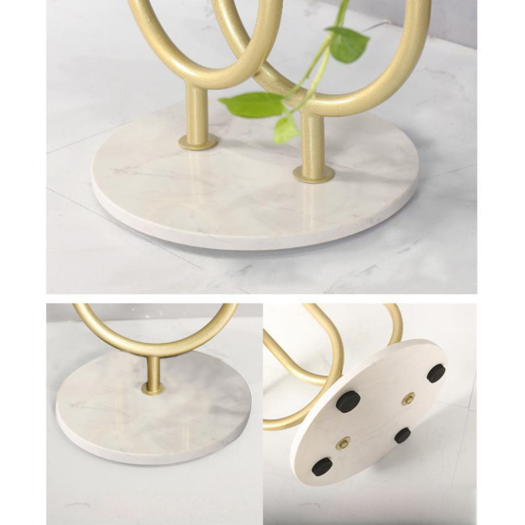 SOGA 2X U Shaped Plant Stand Round Flower Pot Tray Living Room Balcony Display Gold Metal Decorative Shelf • LUZ-FPotH101X2