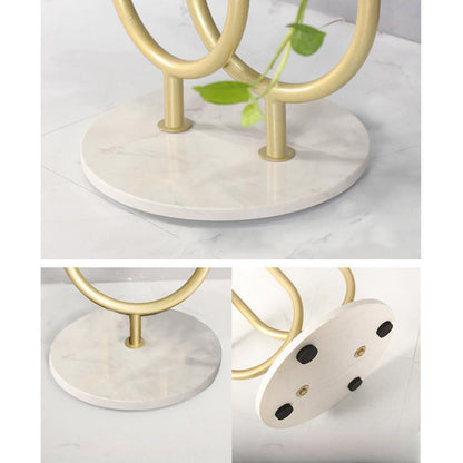SOGA 2X U Shaped Plant Stand Round Flower Pot Tray Living Room Balcony Display Gold Metal Decorative Shelf • LUZ-FPotH101X2